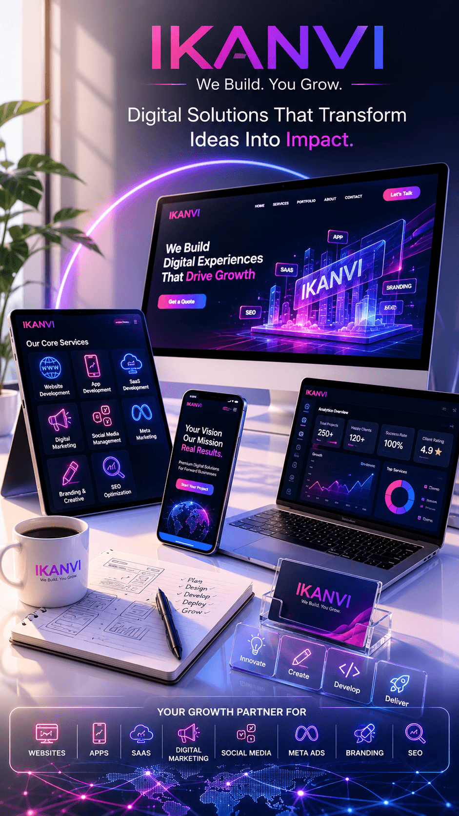 IKANVI Portfolio - Purple Theme Left